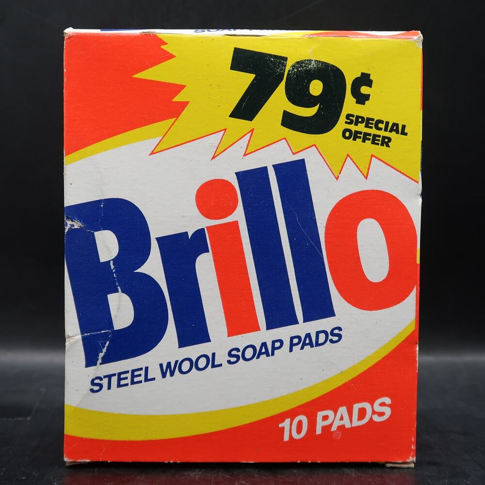 Brillo Steel Wool Soap Pads Box of 10 1970s 1980s Vintage NOS Movie TV Prop